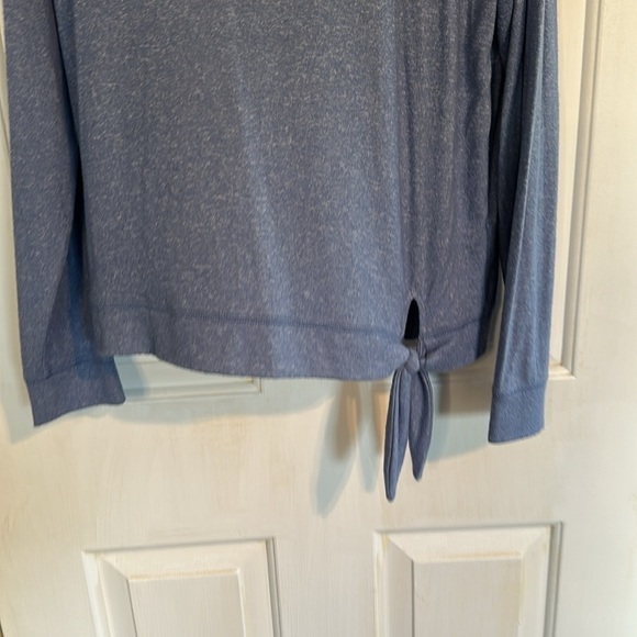 J. Crew blue long sleeve with tie front size medium - Picture 2 of 4